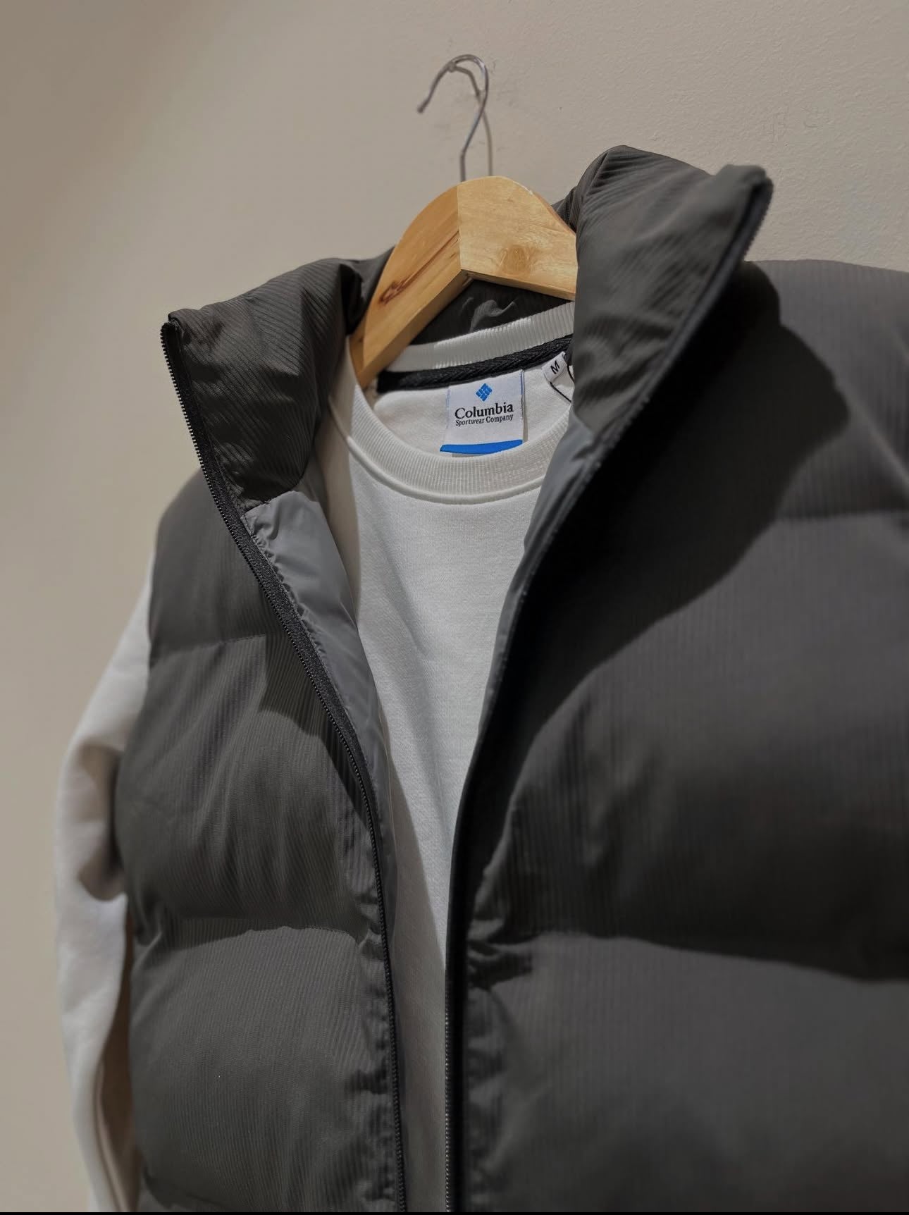 Sleeveless Puffer With SweatShirt combo jacket & Tshirt