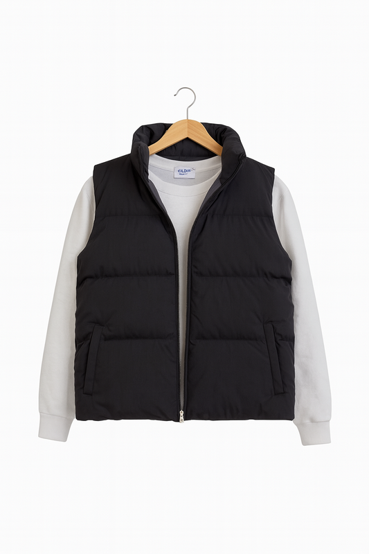 Sleeveless Puffer With SweatShirt combo jacket & Tshirt