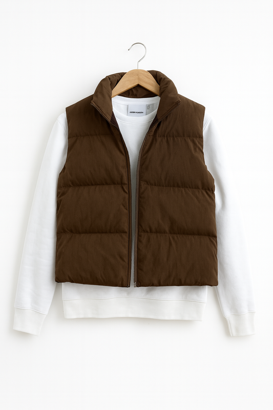 Sleeveless Puffer With SweatShirt Combo Winter Wear