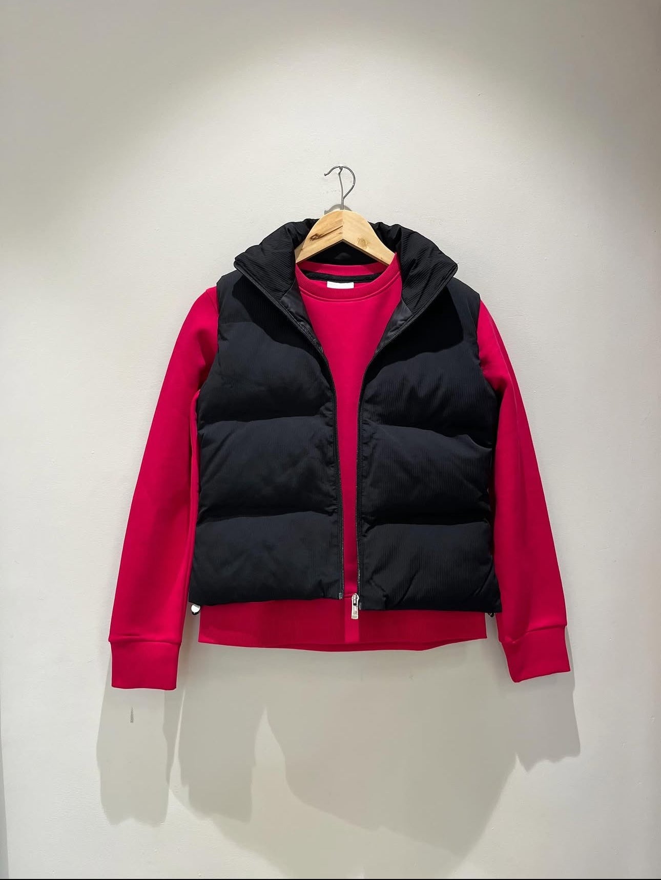 Sleeveless Puffer With SweatShirt Combo Winter Wear